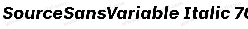 SourceSansVariable Italic 700 字体转换